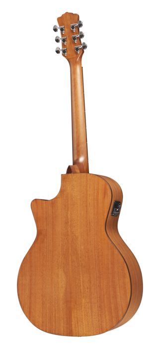 Luna Guitars Oracle Grand Concert Series Butterfuly Acoustic-Electric Guitar NaturalButterfly Design