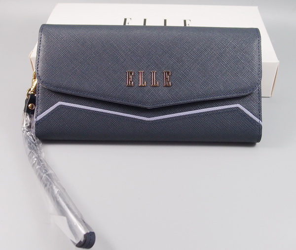 กระเป๋าสตางค์ ELLE เทา-กรม มีหู ใหม่ แท้