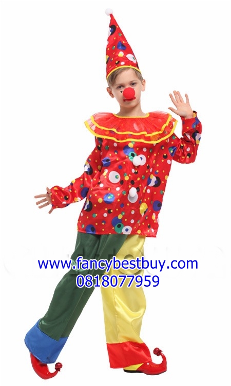 ชุดตัวตลกแฟนซีเด็กโบโซ่ BOSO Costume, Snazzy Clown มีขนาด XL