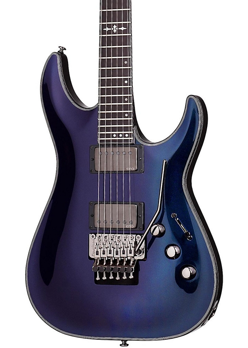 Schecter Guitar Research Hellraiser Hybrid C-1 with Floyd Rose Solid Body Electric Guitar - Ultraviolet
