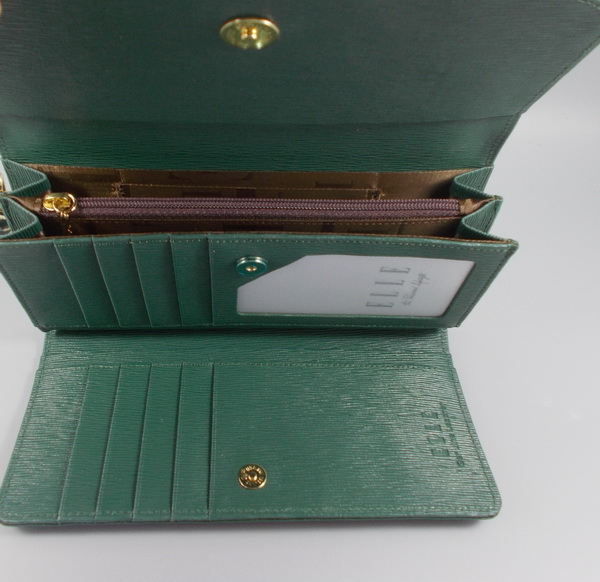 กระเป๋าสตางค์ ELLE เขียว ใหม่ แท้
