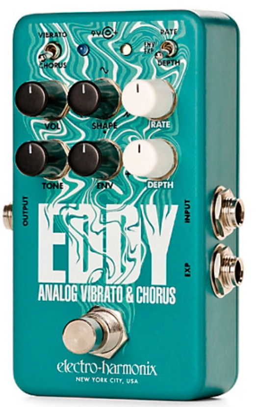 Electro-Harmonix Eddy Analog Vibrato & Chorus Effects Pedal Mint Green