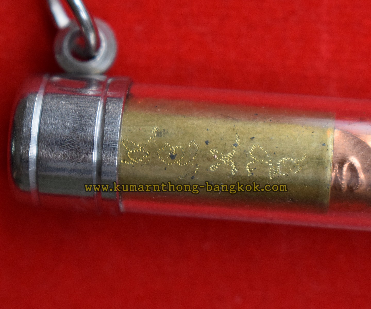 ตะกรุดโทน จารมือ วัดบางพระ (หลวงพ่อเปิ่น) จ.นครปฐม ขนาดยาว 7.5ซม. สูง 1.2ซม. ออกบูชาปลุกเสก ปี2553