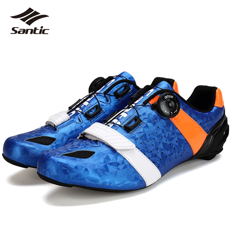 รองเท้าหมอบ Santic พื้นคาร์บอน น้ำเงิน/ขาว