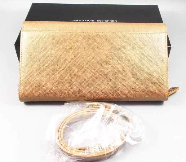 กระเป๋าสตางค์ JEAN-LOUIS SCHERRER ทองเมทาลิก ใหม่ แท้
