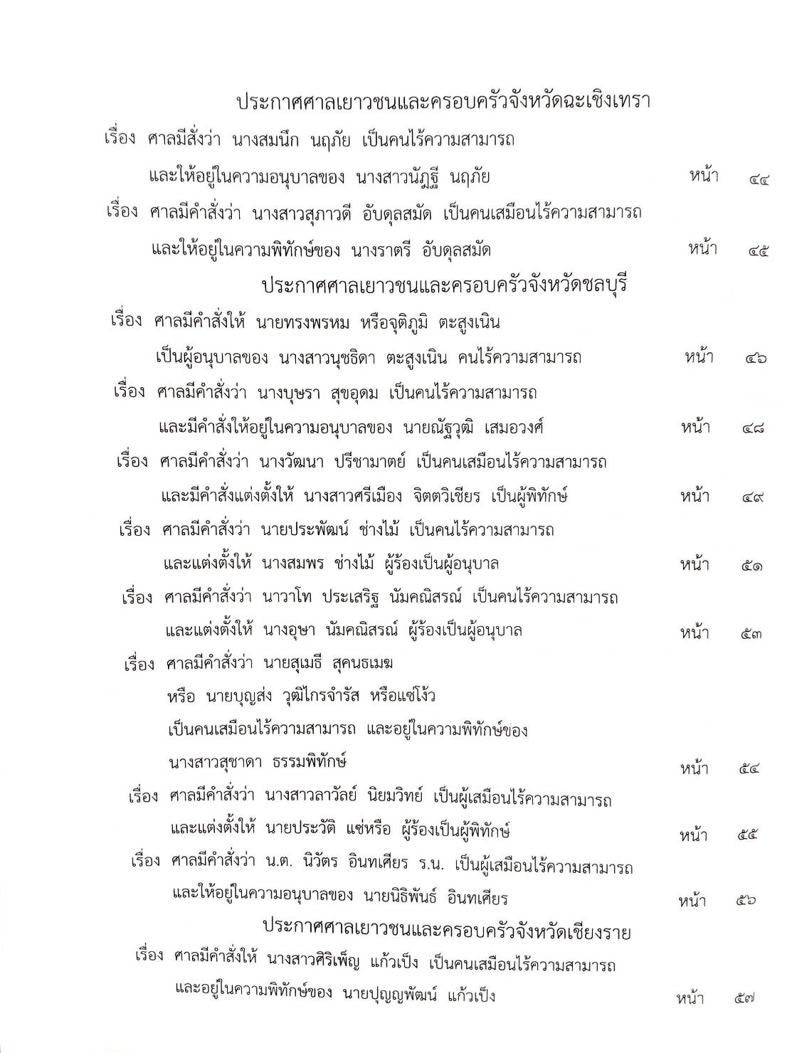 กฎหมายใหม่ 8/64 ประกาศกระทรวงการคลัง ฐานะการเงินฯ ประกาศสภา ตั้งกรรมาธิการฯ ประกาศศาลเยาวชนและครอบครัวจังหวัด....