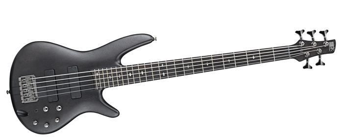 Ibanez SR505T 5-String Electric Bass GC Exclusive, Transparent Black Flat