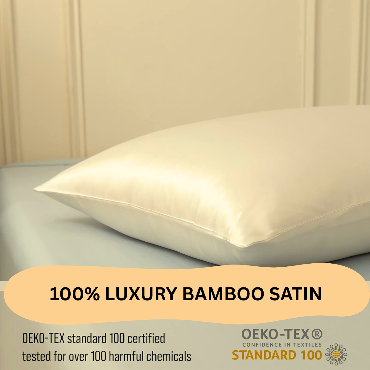 Balansy 30+ ปลอกหมอนคิงส์ Bamboo Satin 65x92cm ลดกลิ่นคนแก่ 2-Nonenal – นุ่มลื่น ระบายอากาศดี กันกลิ่นติดหมอน