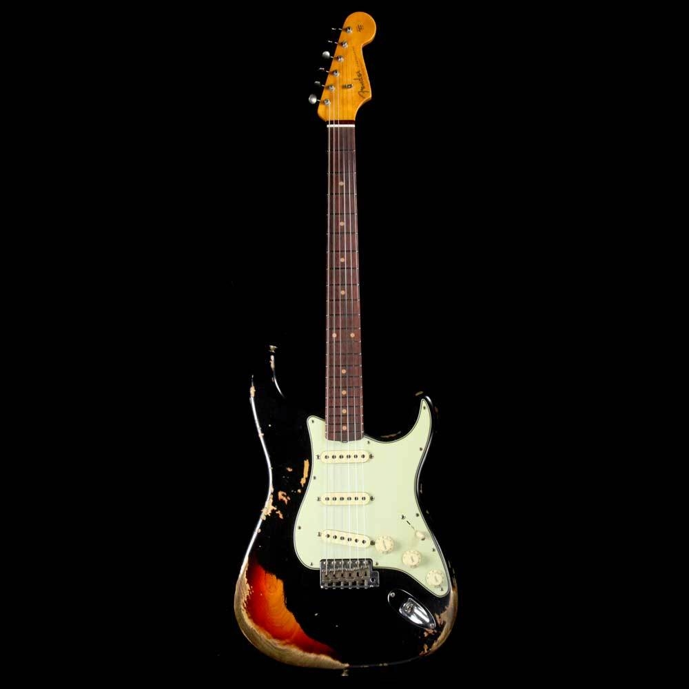Fender Custom Shop 62 Stratocaster Heavy Relic - Black Over 3-Tone Sunburst