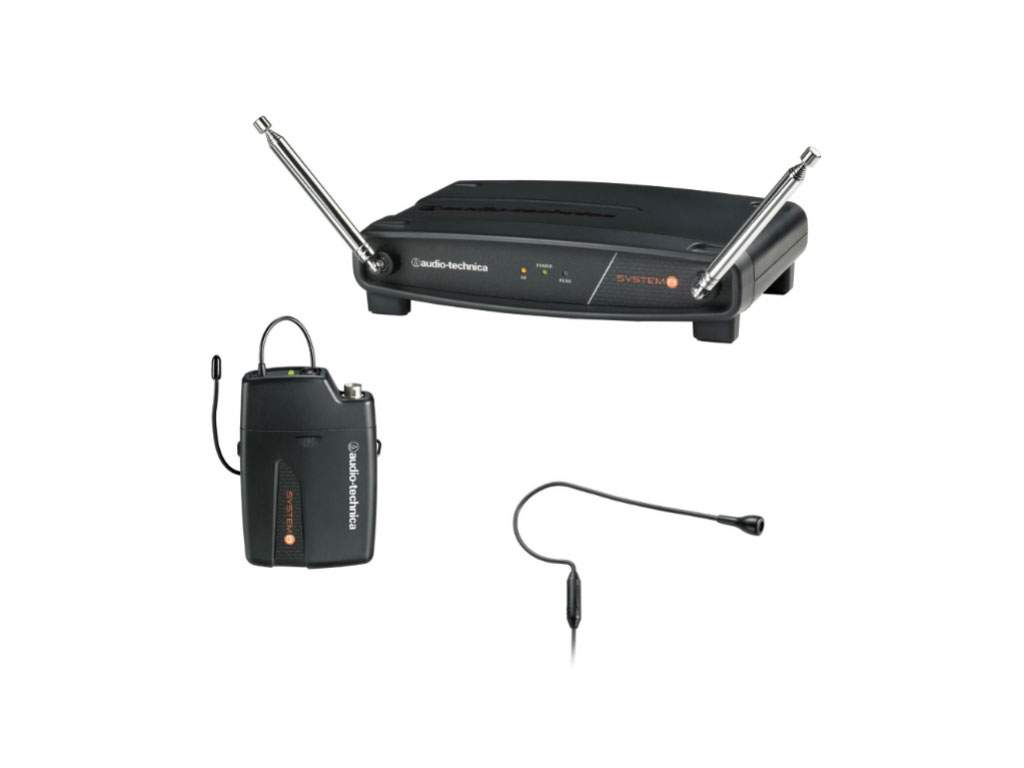 Audio-Technica System 8 Wireless System includes: PRO 92cW headworn microphone