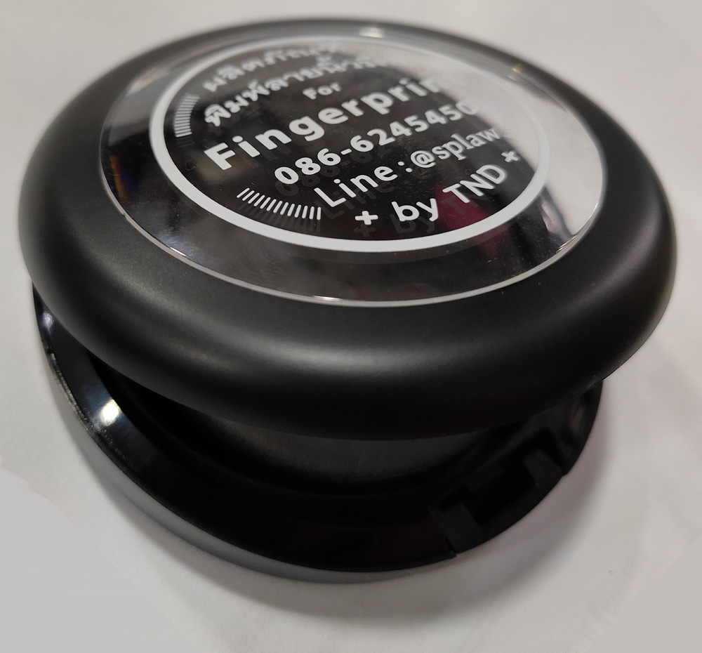 ตลับหมึกพิมพ์ลายนิ้วมือ ขนาด 7.5 เซนติเมตร ตลับฝาพับ แบบกลม