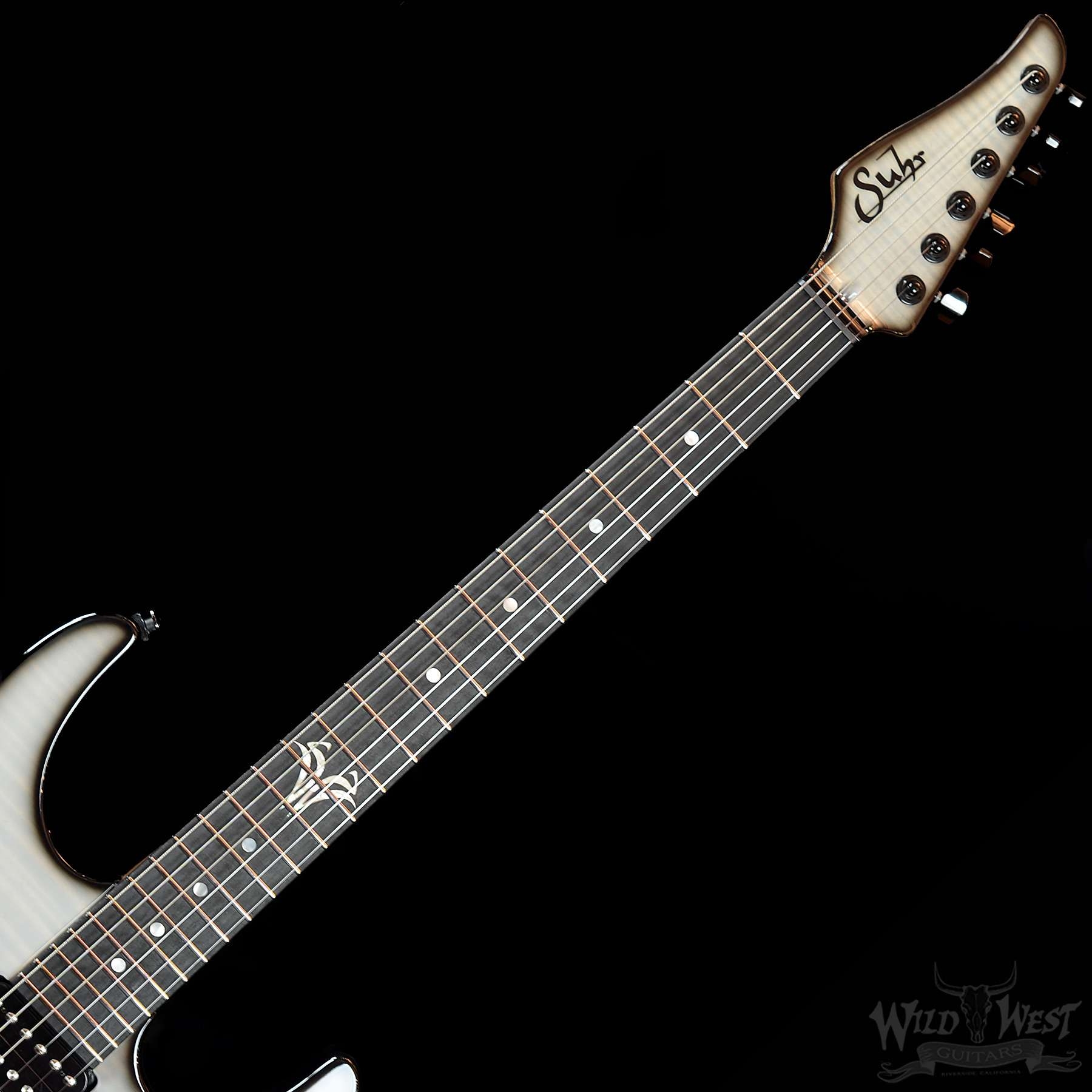 Suhr Modern Trans Arctic White Black Burst w/Oil-Finish Pau Ferro Neck