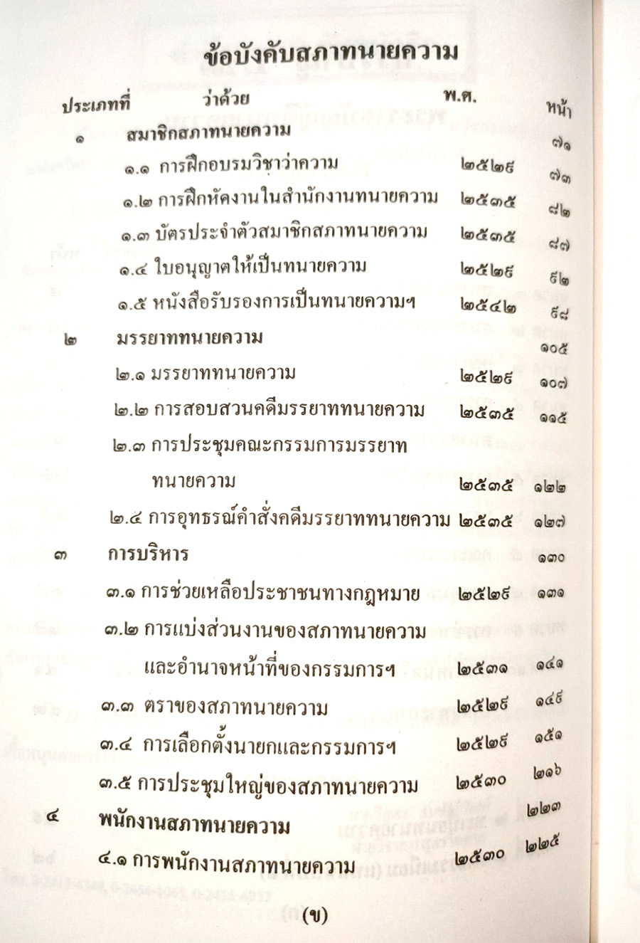 พระราชบัญญัติและข้อบังคับ ทนายความ พ.ศ.2528 ปรับปรุง พ.ศ.2546-2549