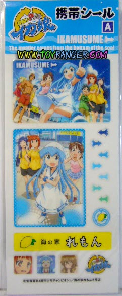 สติ๊กเกอร์นูนติดมือถือ Shinryaku! Ika Musume A (แท้)