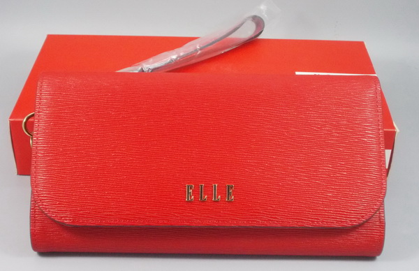 กระเป๋าสตางค์ ELLE แดง ใหม่ แท้