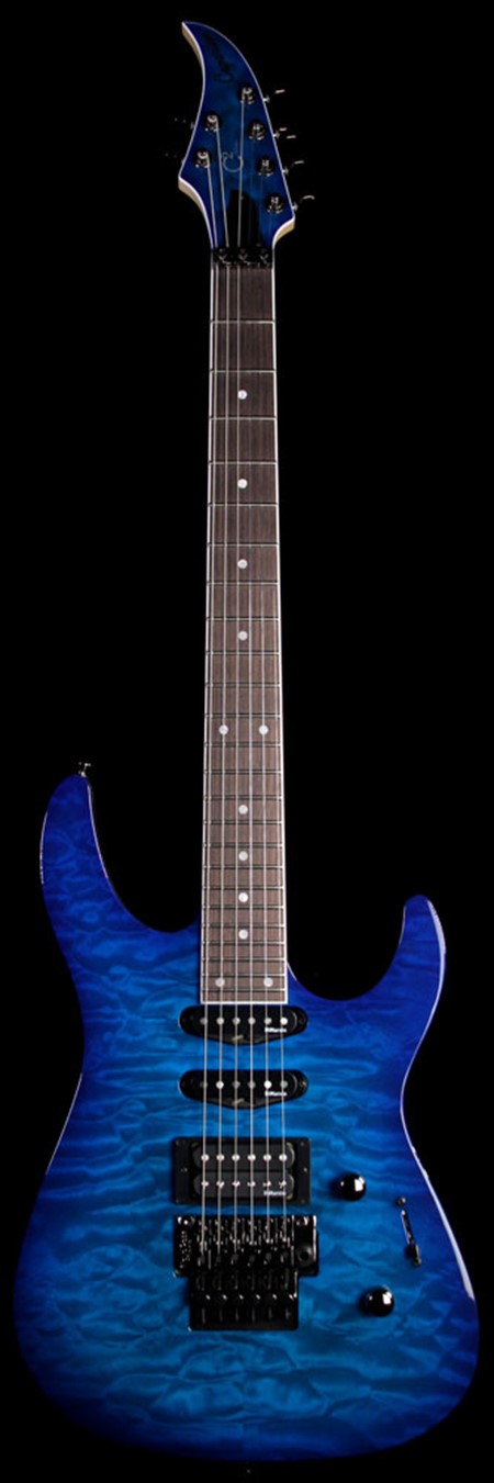 Caparison C2 Series DEG-QD-SSH Electric Guitar Transparent Blue Burst