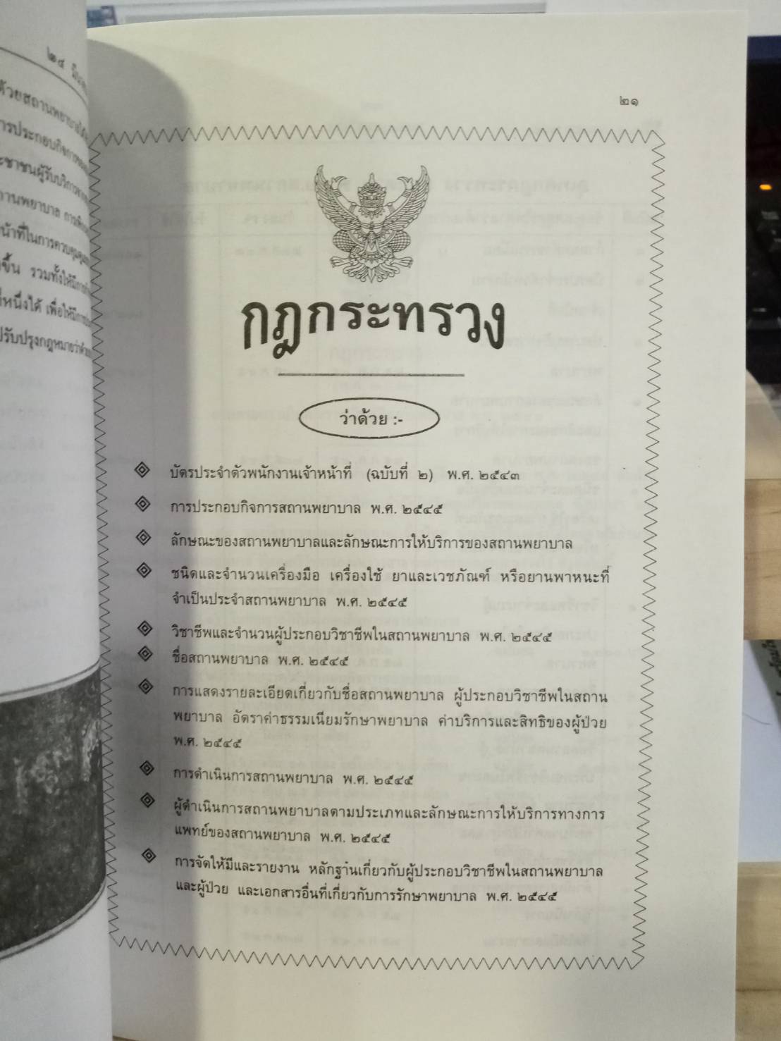 พระราชบัญญัติสถานพยาบาล พ.ศ.2541 ปรับปรุงใหม่ (2 เล่มชุด)