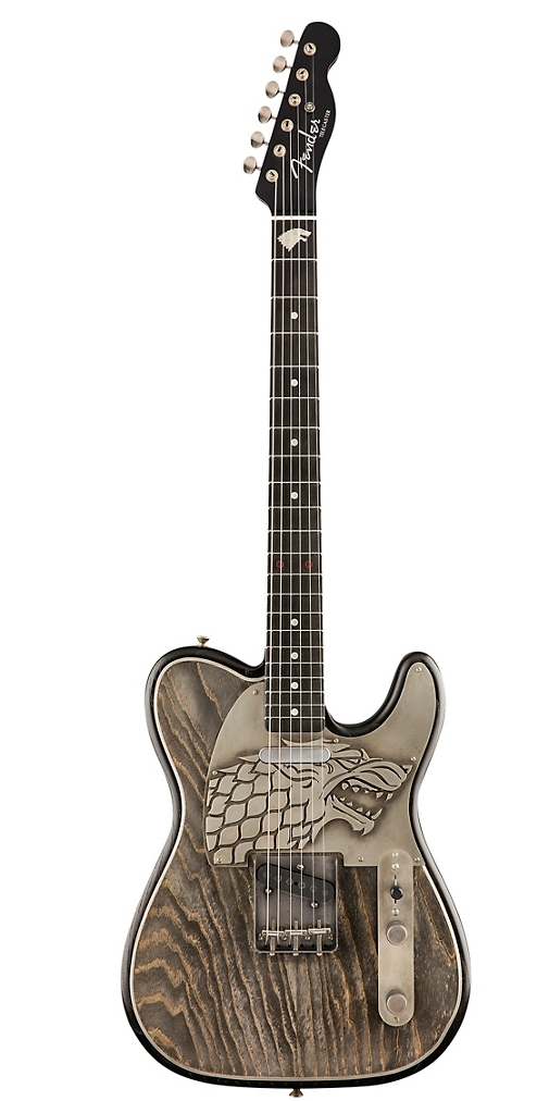 Fender Custom Shop Sigil Collection Game of Thrones House Stark Telecaster Grey Wolf Top/Back and Raven Black Sides