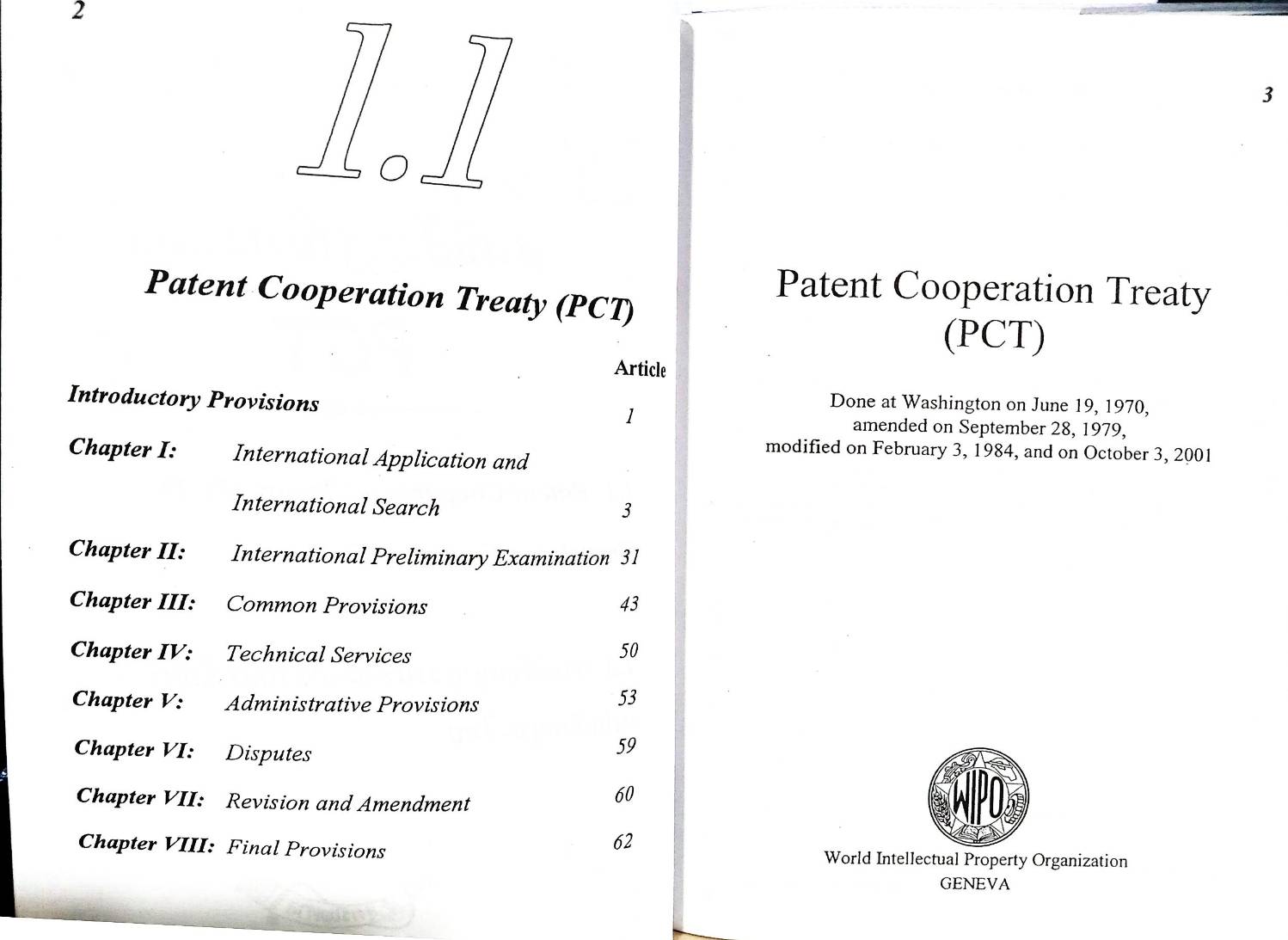 Intellectual Property Law : Patent Cooperation Treaty