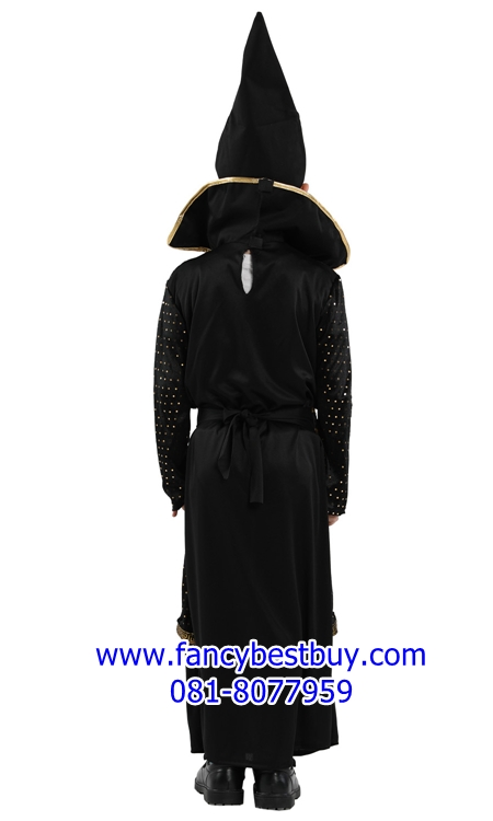 ชุดแฟนซีฮาโลวีน ชุดพ่อมด ชุดแฟนซีพ่อมด มีขนาด M, L, XL