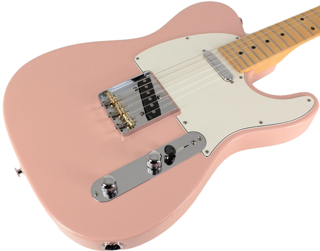 Suhr Classic T Select Guitar, Alder, Maple, Shell Pink