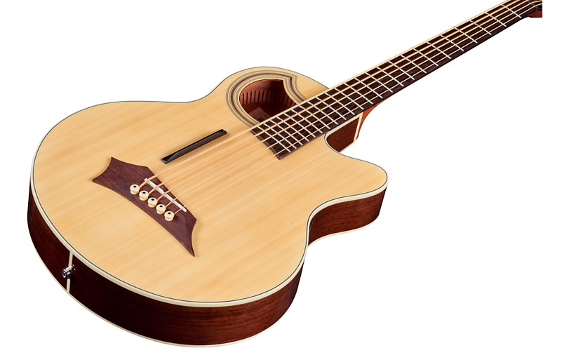 Warwick Alien Deluxe Thinline 5-String Acoustic-Electric Bass - Natural Hi Polish