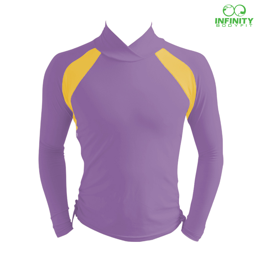 bike shirt สีม่วง-เหลือง/สีม่วง-เทา