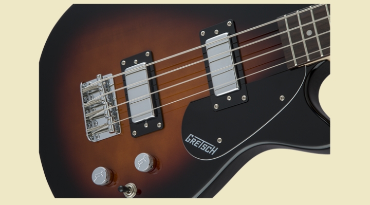 GRETSCH G2220 ELECTROMATIC JUNIOR JET BASS II SHORT-SCALE, BLACK WALNUT FINGERBOARD