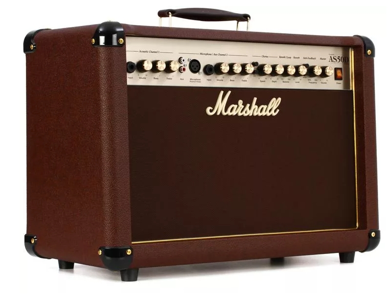 Marshall AS50D 50-watt 2x8 2-channel Acoustic Combo - Brown
