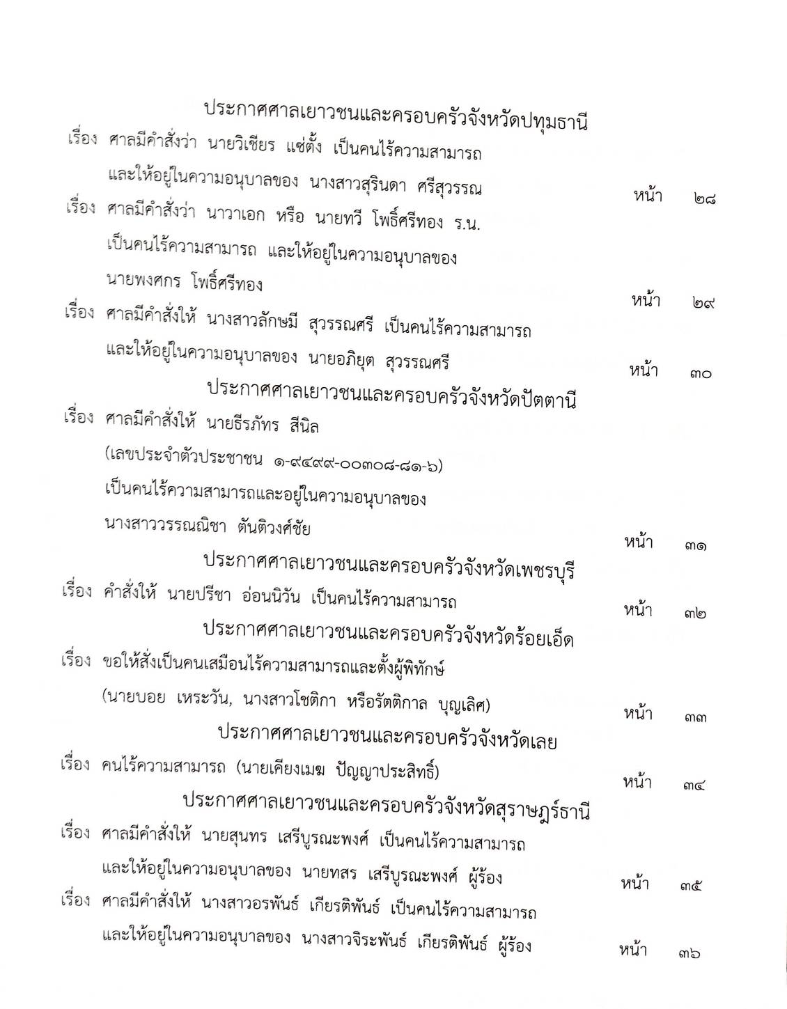 กฎหมายออกใหม่ ตอนที่ 1/2568 ประกาศวุฒิสภา ประกาศศาลเยาวชนและครอบครัวจังหวัด... และสมาคม มูลนิธิ