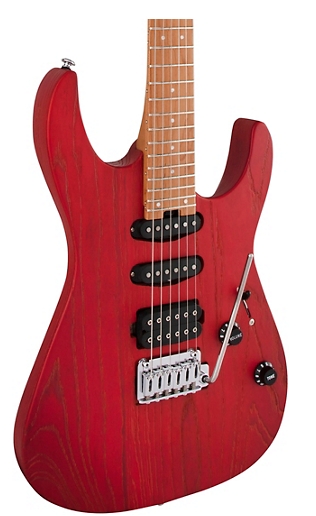 Charvel Pro-Mod DK24 HSS 2PT CM Ash Electric Guitar Red Ash