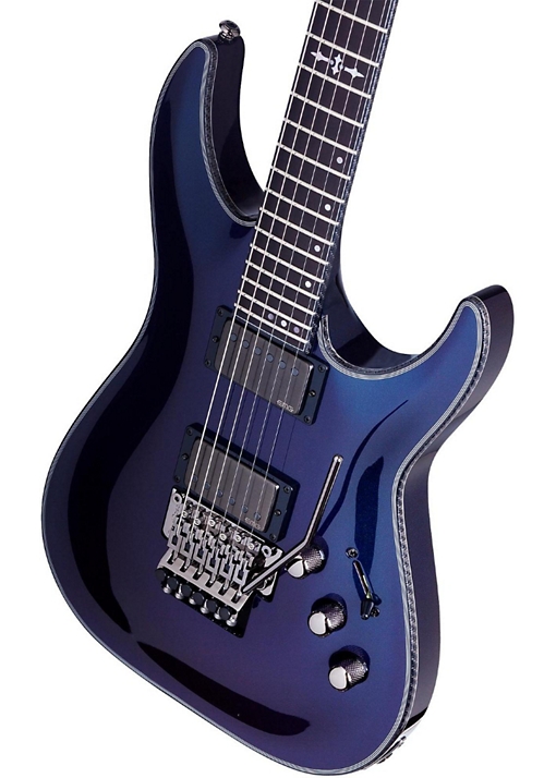 Schecter Guitar Research Hellraiser Hybrid C-1 with Floyd Rose Solid Body Electric Guitar - Ultraviolet