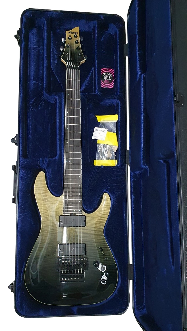 Schecter Guitar Research C-7 FR SLS Elite 7-String Electric Guitar Black Fade Burst