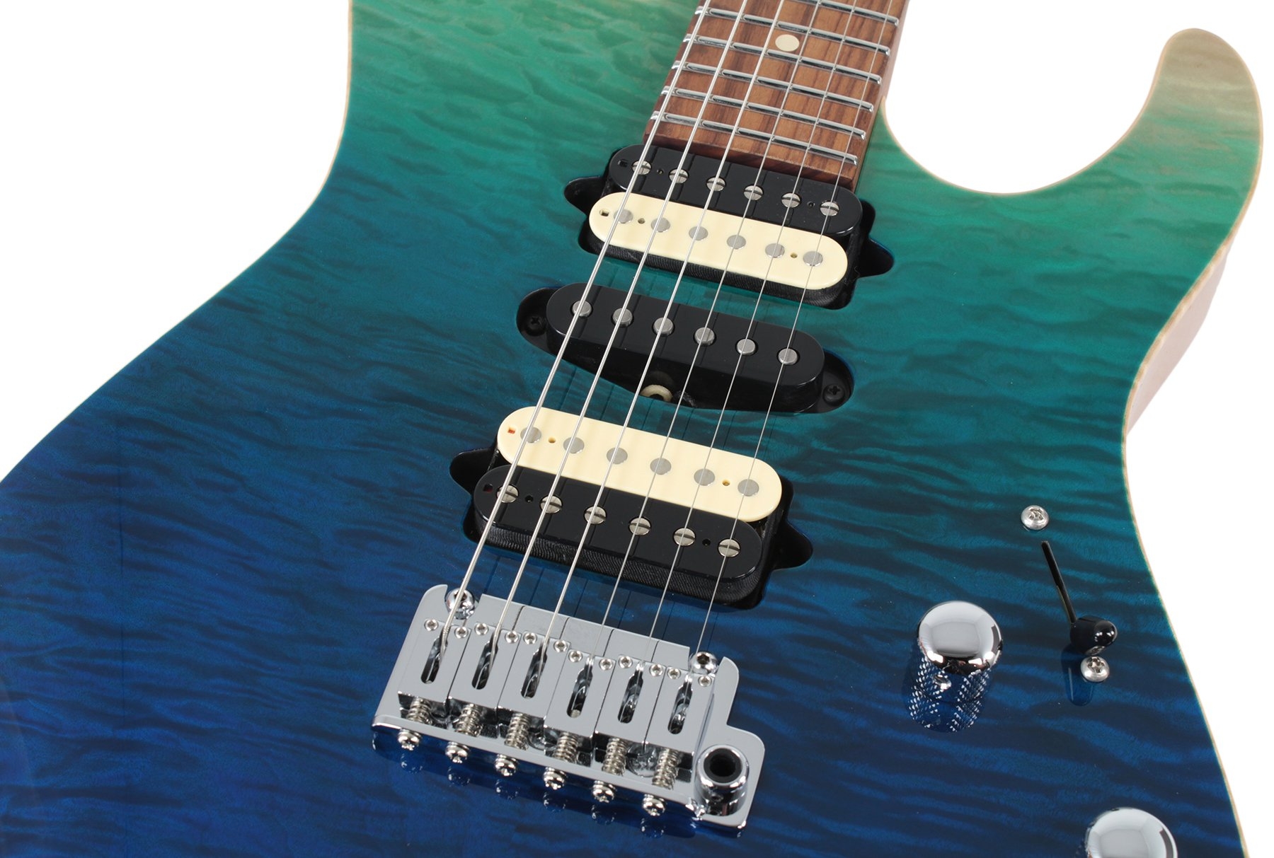 Suhr Modern Select Guitar Quilted Maple - Aqua Burst Gradient