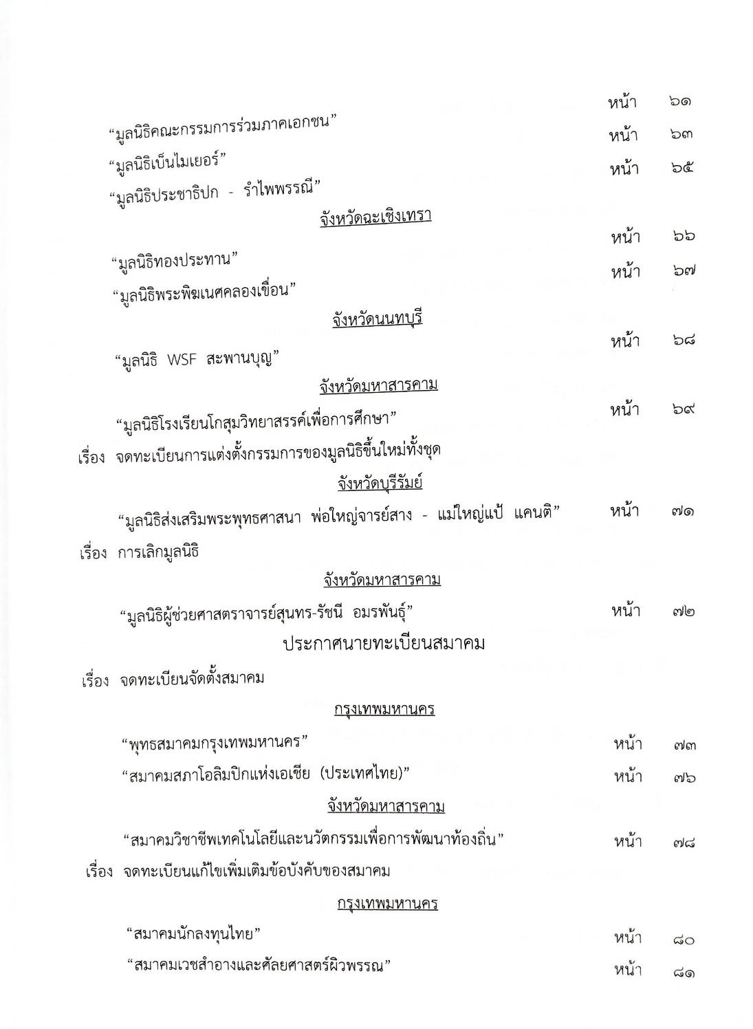กฎหมายออกใหม่ ตอนที่ 45/67 ประกาศศาลเยาวชนและครอบครัวฯ สมาคม - มูลนิธิ