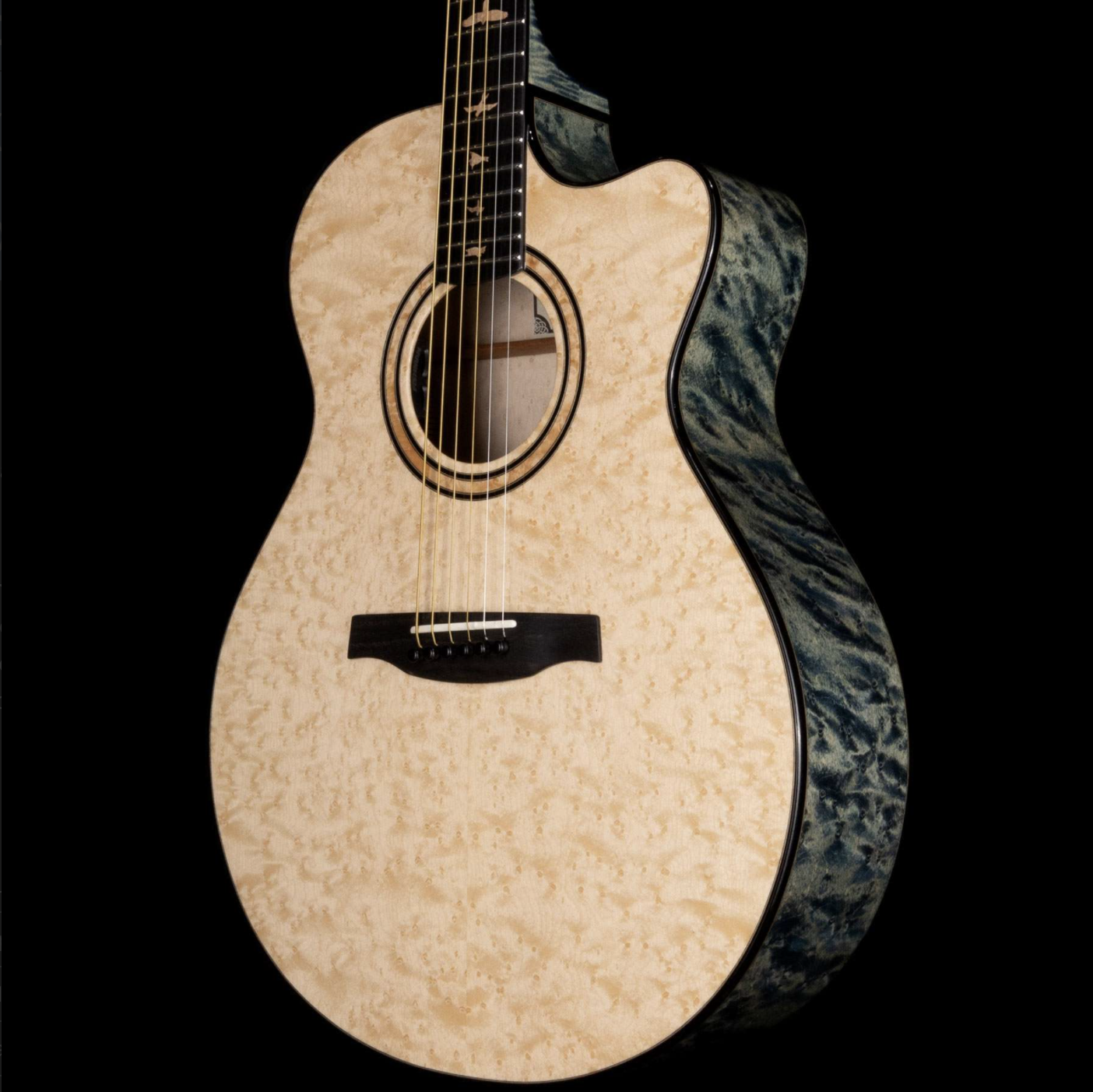 PRS Private Stock 8665 Angelus Birdseye Maple Top and Back Faded Whale Blue Neck and Sides