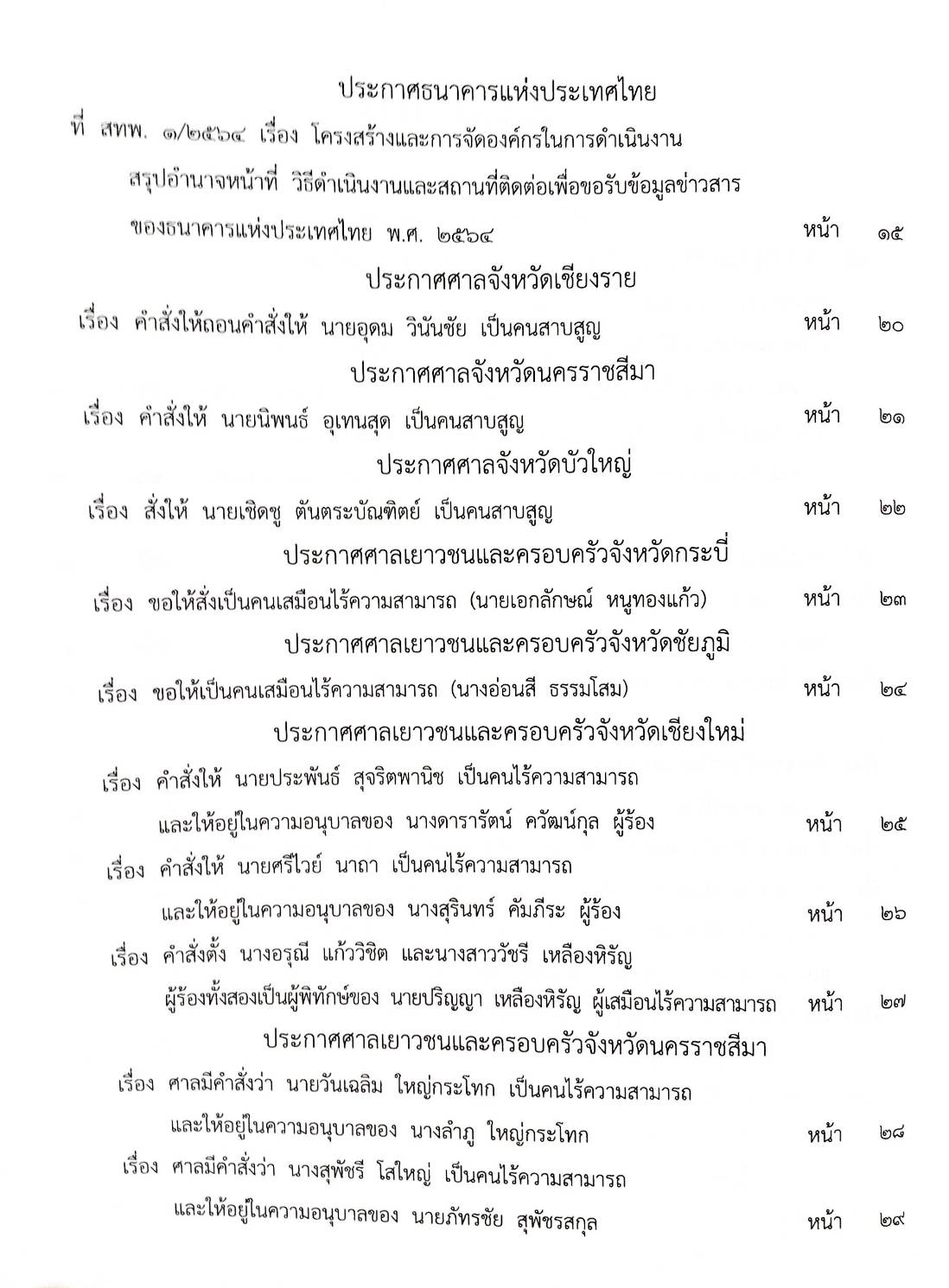 กฎหมายออกใหม่ ตอนที่ 81/64 สมาคม มูลนิธิ และประกาศอื่น ๆ