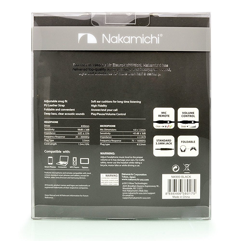 Nakamichi Studio Headphones NK900 - Black