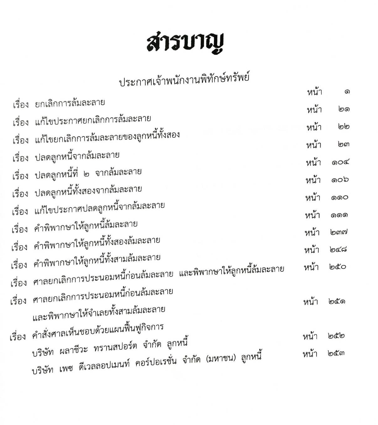 กฎหมายออกใหม่ ตอนที่ 98/65 14 ประกาศเจ้าพนักงานพิทักษ์ทรัพย์