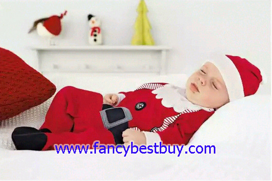 ชุดคริสมาสเด็กเล็กและเด็กทารก Christmas Costume สำหรับ เทศกาลวันคริสมาส(ปลายขาหุ้มขา ไม่ได้หุ้มถึงเท้า) มีขนาด 80