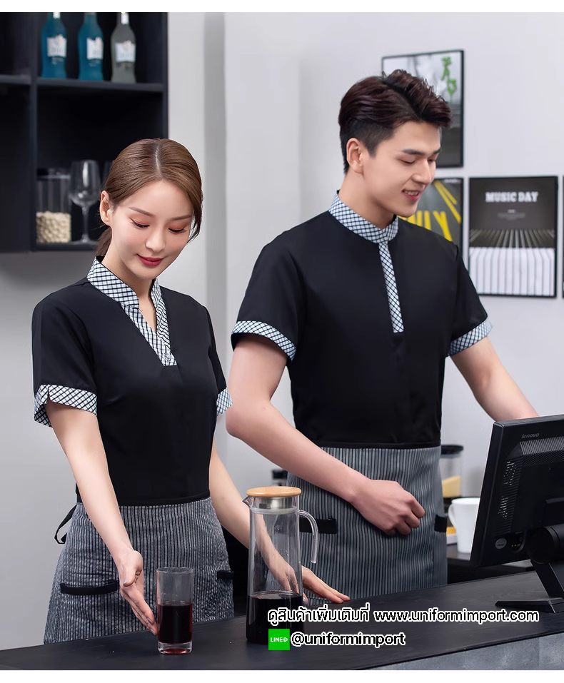 เสื้อพนักงานร้านอาหาร เสื้อพนักงานเสริฟ