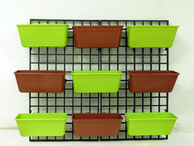 กระถางต้นไม้สวนแนวตั้งขนาดใหญ่พิเศษ สีน้ำตาล