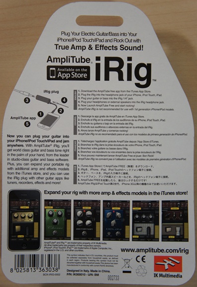 IK Multimedia iRig - Audio Interface Adapater for iPhone/iPod/iPad