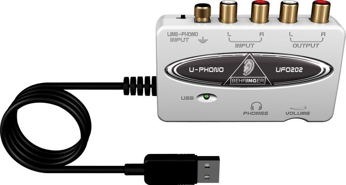 Behringer U-Phono UFO202 USB Audio Interface with Phono Preamp