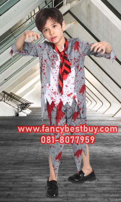 ชุดฮาโลวีน ชุดซอมบี้ ชุดผีซอมบี้ Zombie สำหรับวันฮาโลวีน มีขนาด, M, L, XL