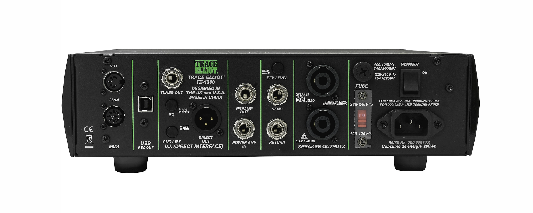 Trace Elliot TE-1200 1200W Bass Guitar Amp Head