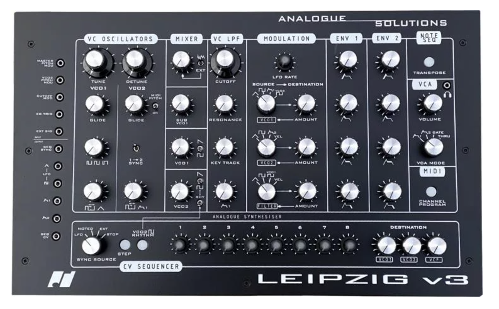 Analogue Solutions Leipzig V3 Analog Synthesizer with Step Sequencer Desktop