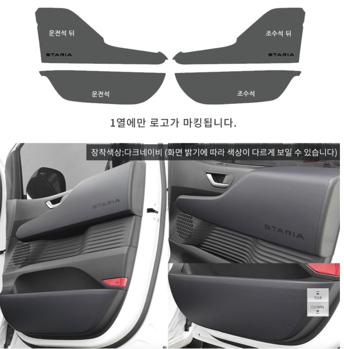 แผ่นกันรอยข้างประตูและกล่องเก็บของ Hyundai STARIA