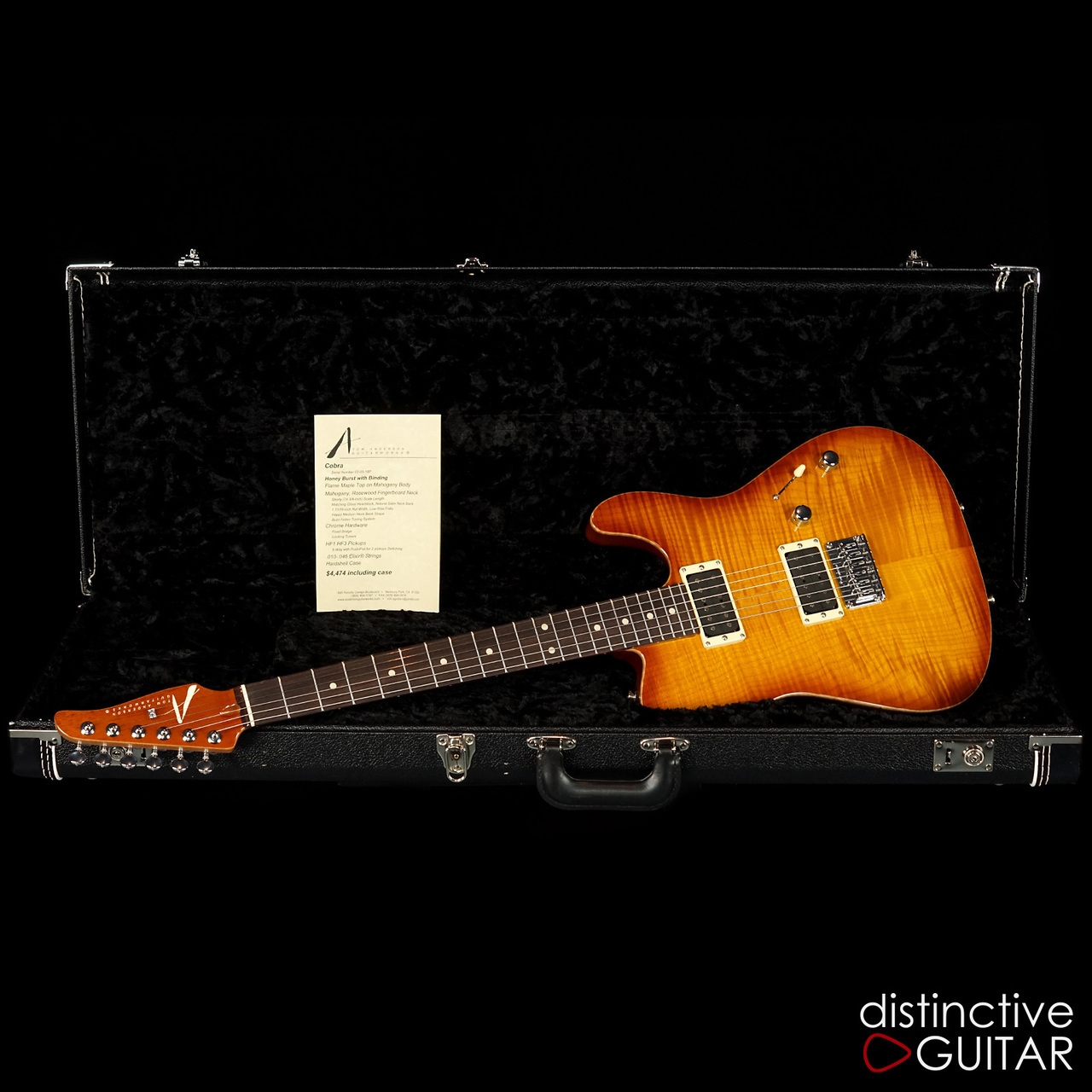 Tom Anderson Cobra Shorty Honey Burst Flame Top