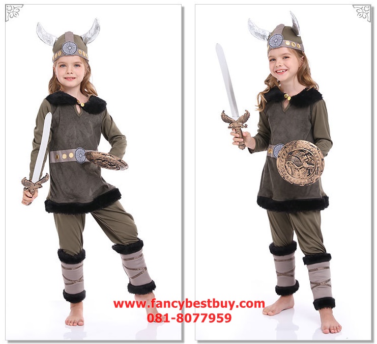 ชุดไวกิ้ง ชุดประจำชาตินอร์เวย์ Norway Costume มีขนาด S110-120, M 120-130, L 130-140